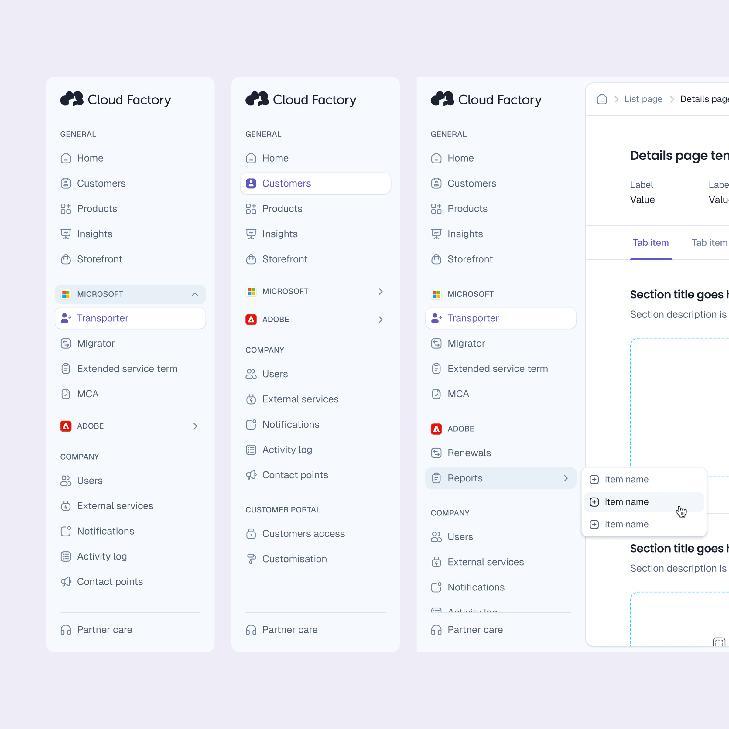 Design system tokens and components