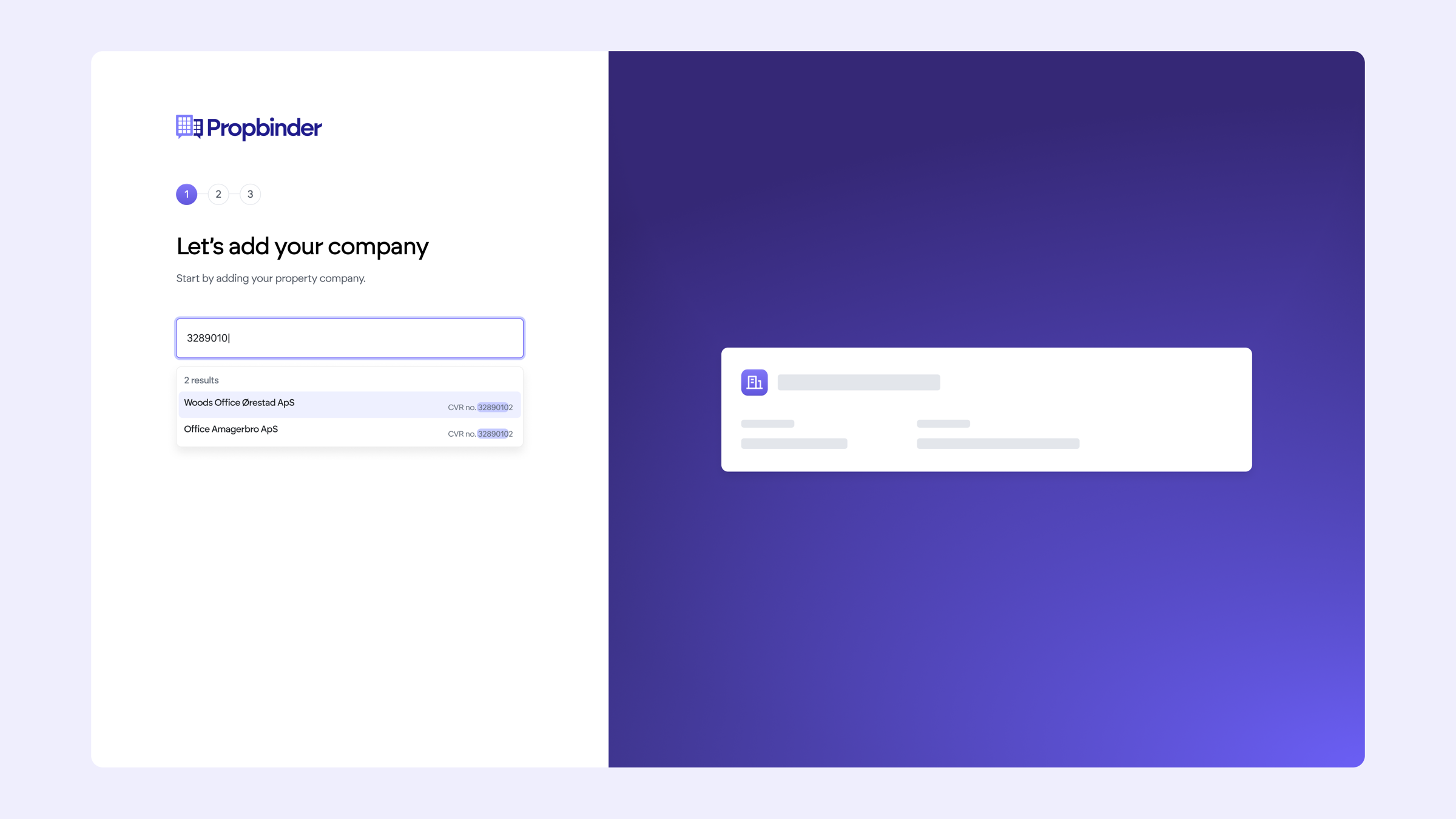 Empty state dashboard on first login